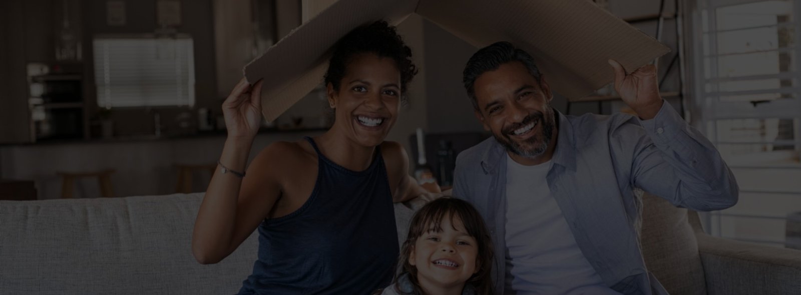 Família em casa nova